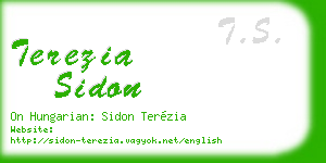 terezia sidon business card